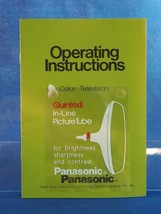 Vintage Panasonic Quintrix II Television Manual Instructions dq - $36.78