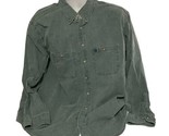 Vintage Carhartt SS0335 Green Heavyweight Button Shirt Size XXL Made In USA - £45.79 GBP