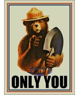 Only You Can Prevent Forest Fires Smokey Bear - £27.69 GBP