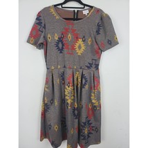 Lularoe Simply Comfortable Dress 2XL Womens Grey Aztec Knee Length Plus Size - £17.24 GBP