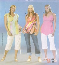 Misses Plus Size Summer Bohemian Peasant Tops V Shaped Hem Sew Pattern 16-28 - $11.99