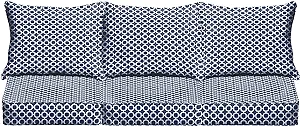 Mozaic Swavelle Corded Outdoor Sofa Set, 23&quot; X 25&quot; X 5&quot;, Navy Chainlink - $575.99