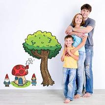 Gnome Sweet Gnome Wall Decal Set - 40&quot; wide x 38&quot; tall - £54.26 GBP