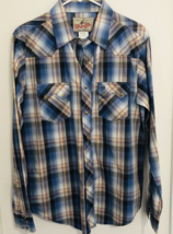 Vintage Wrangler Pearl Snap Shirt  M Long  Sleeve Multicolor Men New Wes... - £21.86 GBP