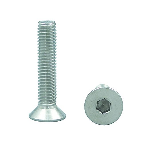 Bluemoona 5 Pcs - Flat Head Metric Thread 304 M10 Stainless Steel Hex Socket Dri