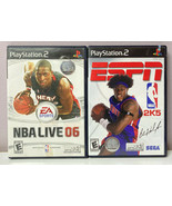 ESPN NBA 2K5 &amp; NBA Live 06 Basketball (Sony PlayStation 2, 2004) Game Bu... - £6.28 GBP
