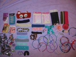 Huge Lot of Various Girls Hair Accessories Head Bands,Bows,Clips,Barrettes - £15.93 GBP