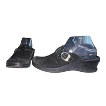 Fly Flot Black Suede Clogs Womens 40 EU 8.5 US Comfort Shoe Made in Italy - $242.13 MXN