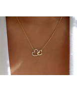 Double shiny heart chain / Cadena de corazón doble brillante - €8,68 EUR