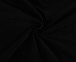 1/2 Yard - Velveteen Black Single-Sided 43&quot; Cotton Velveteen Fabric BTY M213.32 - £5.89 GBP