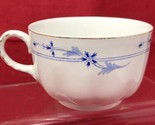 Johnson Brothers Blue Leaf Scalloped w/ Bands Gold Trim England - Cup - $14.84