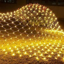 Christmas 360 LED Net Lights 12FT x 5 FT Connectable Waterproof String Lights wi - £51.85 GBP