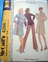 Vintage McCall’s Misses Dress Or Top Size 10 # 4266 Copyright 1974 Uncut - £7.18 GBP