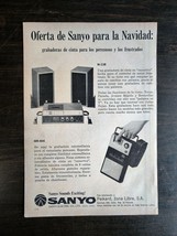 Vintage 1968 Sanyo M-138 MR-404 Stereo Spanish Espanol Full Page Ad RARE - £7.46 GBP