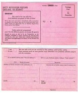 Nuclear War 1960 Civil Defence Safety Notification Post Card English French - $2.77