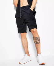 Royalty by Maluma Men&#39;s Relaxed-Fit Textured Logo 9-1/2&quot; Terry Shorts Black-Larg - $36.09