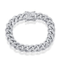 Stainless Steel 14mm Miami Cuban Link Bracelet - £55.43 GBP