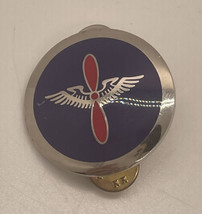 Vintage enamel USAF pin badge red propeller wings Air Force top gun screw back - £22.04 GBP
