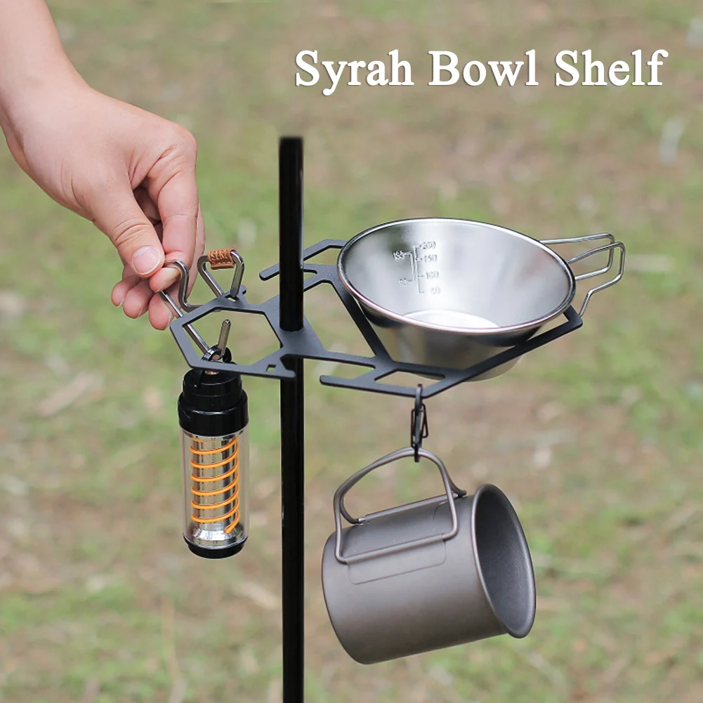 Outdoor Cutlery Rack Multifunctional Light Stand Camping Bowl Holder Sierracup - £16.69 GBP