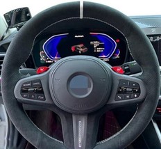 Suede Steering Wheel Cover for Bmw G30 G31 G32 G20 G21 G11 G12 G14 G15 G16 X3 M - £35.37 GBP