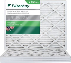 Filterbuy 15x20x1 Air Filter MERV 8, Actual Size: 14.50 x 19.50 x 0.75 Inches - £37.42 GBP