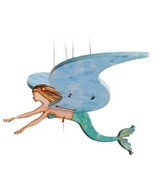 Flying Mermaid Aqua Blue Mobile Sea Shore Decor Colombia Fair Trade Hand... - £37.97 GBP