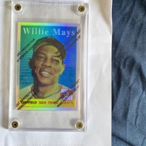 Willie Mays  1996 Topps Finest Commemorative 1967 Reprint W/Coating HOF - £4.64 GBP