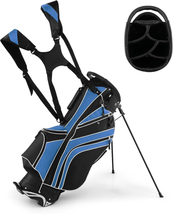 Golf Stand Bag, 6 Way Divider Golf Club Bag with 8 Pockets, Rain Hood, Umbrella  - £99.21 GBP