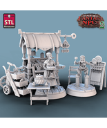 3D Printed STL Miniatures Candy Seller Set Fantasy NPC 2 | 28 - 32mm War... - $12.36 CAD+