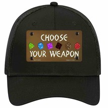 Choose Your Weapon Novelty Black Mesh License Plate Hat Tag - £22.90 GBP