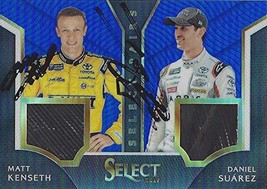 2X Autographed Matt Kenseth &amp; Daniel Suarez 2017 Panini Select Racing Select Pai - $44.99