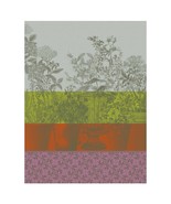 Le Jacquard Francais Floraison Raye Purple Floral Cotton Tea Kitchen Towel - $28.00