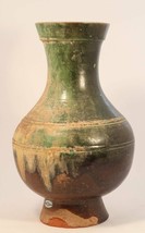 Chinese Han Dynasty Green and Amber Glazed Urn - £1,499.35 GBP