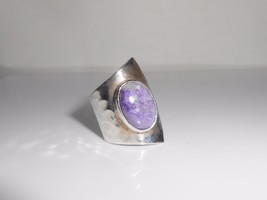 Mexican Sterling Ring Dominique Dinouart DDD Charoite Cabochon Size 5.5 ... - £39.03 GBP