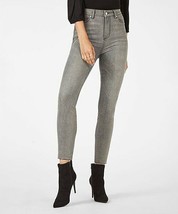 $60 JustFab Melbourne Gray Cropped High-Waist Skinny Jeans Size 26 BROKE... - $5.69