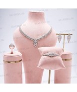 Marquise Simulated Diamond Women&#39;s Wedding Jewelry Set Gold Plated 925 S... - €768,22 EUR