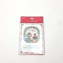 8 Vtg Hallmark Christmas Holiday Cookie Exchange Party Event Invitation ... - £11.95 GBP