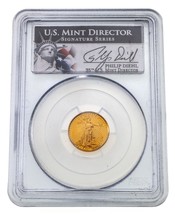 1997-W G $5 1/10 Oz. Oro American Eagle a Prova Di PCGS PR69DCAM Philip ... - $584.61