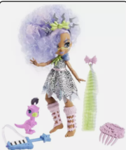 Cave Club Bashley Doll Poseable Prehistoric Fashion Doll w/Dinosaur Pet NEW - £9.83 GBP