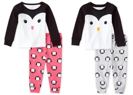 NWT The Childrens Place Dinosaur Penguin Christmas Holiday Pajamas Set - £5.65 GBP