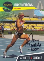 Jenny Meadows Boom Athletics Runner Original Hand Signed Photo - £6.25 GBP