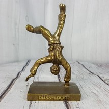 Vintage Brass Man Handstand 4.5&quot; Figurine Dusseldorf Germany Provinzial Stamped - $29.09