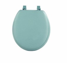 Lt Green Soft Padded Toilet Seat Premium Cushioned Standard Round Cover ... - $87.82