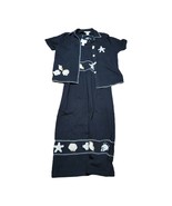 VINTAGE Black Embroidered Shells 2 pc Country Wear Casuals  Vintage Dres... - £43.83 GBP