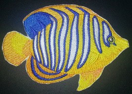 Nature&#39;s Bounty Beautiful Custom Fish Portraits[ Angel Fish ] Embroidered Iron O - £9.14 GBP