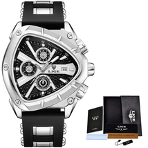 Men Watch Waterproof Mens Quartz Wrist Watches Business Big Dial Wristwatch +Box - £35.35 GBP