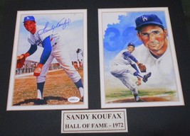 Sandy Koufax Hall of Fame Signed Photo, MLB Baseball Los Angeles Dodgers Vintage - £379.65 GBP