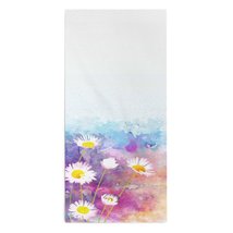 Mondxflaur Watercolor Flower Hand Towels for Bathroom Hair Absorbent 14x29 Inch - £10.38 GBP