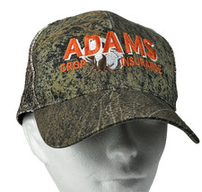 Vtg Adams Crop Insurance Hat Cap Snapback Made USA Camouflage Camo OWL Logo - £12.72 GBP