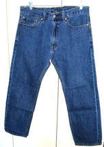 LEVI'S 505 MEN'S MED WASH 100% COTTON JEANS-36X30-BARELY WORN-GREAT - $22.00